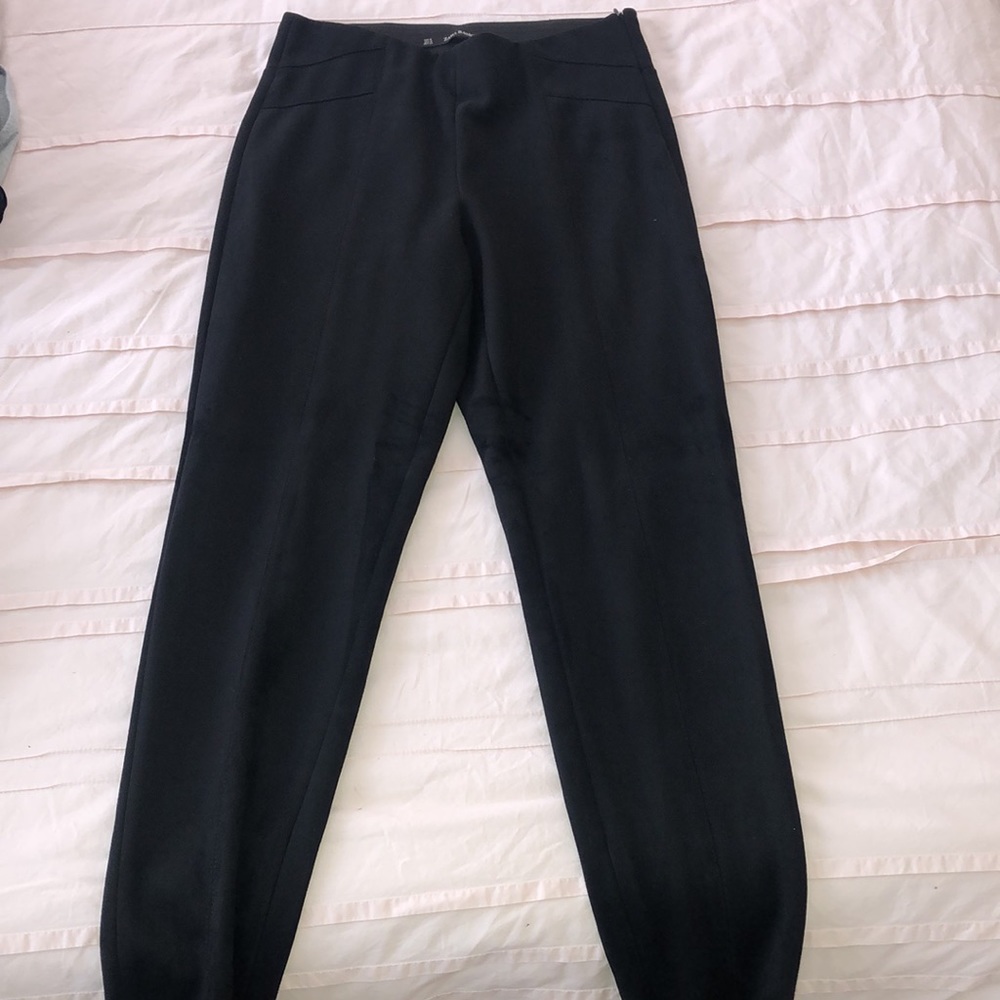 Zara Basic Black Suede Like Legging- Size Medium - image 2